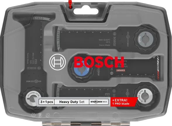 Bosch Ağır Hizmet Seti Starlock Max salınımlı bıçaklar, 4 adet.