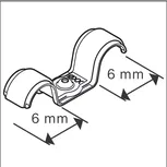 Çift kablo kelepçesi 6 mm.