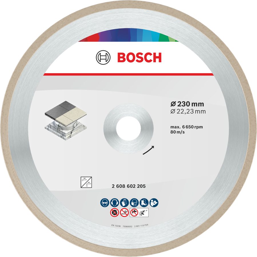 Bosch 230 mm seramik kesme diski, fayans işleri için.