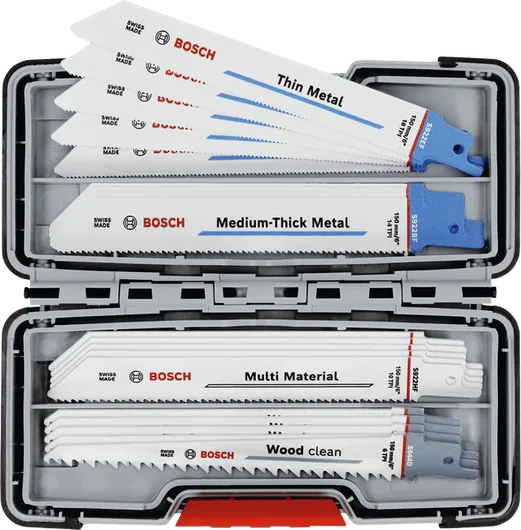 Bosch 20 parçalı ahşap ve metal testere bıçağı seti.