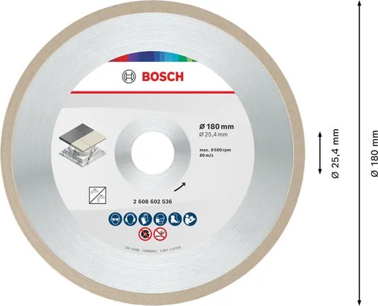 Bosch 180 mm seramik fayans kesme diski.