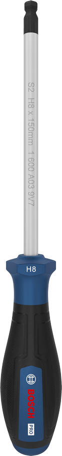 Bosch PRO Tornavida H8 x 150 mm ergonomik saplı.