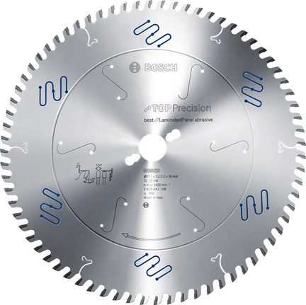 Lamine panel aşındırıcı için Bosch Top Precision dairesel testere bıçağı.