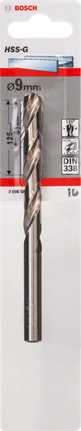 Bosch 9mm HSS-G metal drill bit.