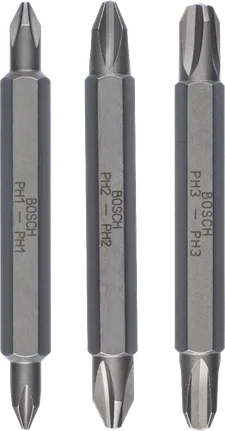 Bosch 3-piece double ended bit set 60mm.