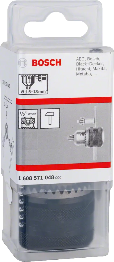 Bosch keyed chuck 13 mm for drill accessories.
