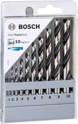 Bosch 2608577350 Metal Twist Drill HSS-Set 18-Piece PointTeQ in Box 1-10 mm 