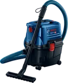 Bosch GAS 15 wet dry extractor with 10L container.