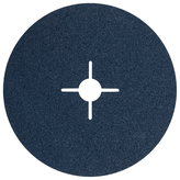Bosch fiber sanding disc with cross-shaped center hole.