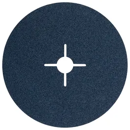 Bosch fiber sanding disc with cross-shaped center hole.