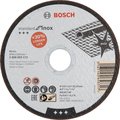 Bosch 2608608276 Plateau à lamelle X581 best for inox 125 mm 22,23 mm 40 