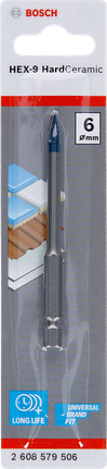Bosch HEX-9 HardCeramic 6×90 mm drill bit.