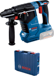 Bosch GBH 187-LI cordless rotary hammer drill with case.