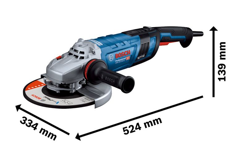 Bosch GWS 30-230 B angle grinder with 230 mm disc.