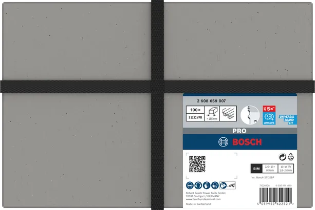Bosch PRO Pallet Repair S1132VFR blades 100× 0.9×19×225 mm.