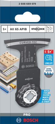 Bosch PRO AII 65 APIB plunge cut blade 65×40 mm 5 pcs.