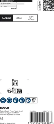 Bosch EXPERT Fiber Plaster T 341 HM jigsaw blade 132mm.