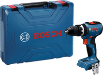 Bosch GSB 18V-65 cordless drill with carrying case.