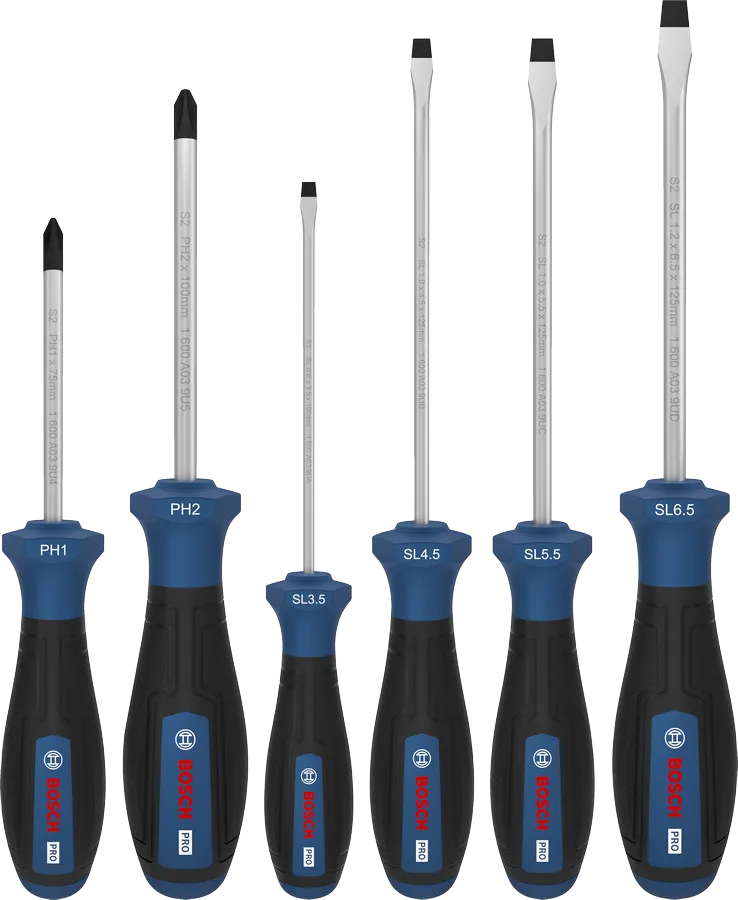 PRO Screwdriver PH/SL Set, 6 pcs