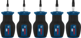 Bosch PRO Stubby Screwdriver TX Set 5 pcs with S2 shafts.