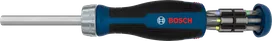 Bosch bit ratchet screwdriver with 12-piece bit magazine.