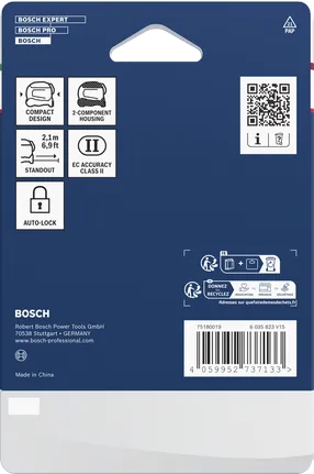 Bosch Tape Measure 5 m auto-lock with compact design.
