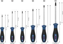 Bosch PRO Screwdriver Set TX 6 pcs with S2 shafts.