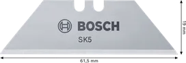Bosch trapezoid blade SK5 steel 61.5 mm for folding knives.