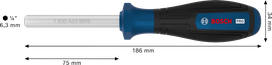 Bosch PRO Bit Screwdriver with 1/4 inch hex shaft.