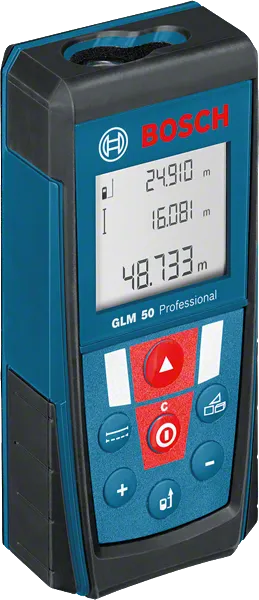 Bosch GLM 50 laser measure with digital display.