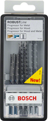 Набір з 6 полотен для лобзика Bosch для дерева та металу.