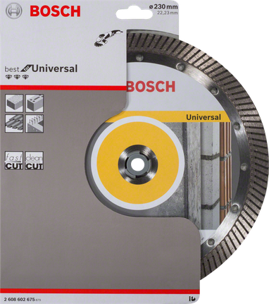 Алмазний відрізний диск Bosch 230 мм універсальний.