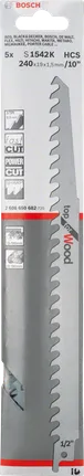 Пильне полотно Bosch S1542K для шабельної пилки по дереву.
