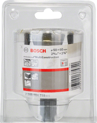 Кільцева пилка Bosch MultiConstruction 58x60 мм для довготривалого різання.