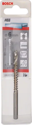 Фрезерне свердло Bosch HSS 6 мм.