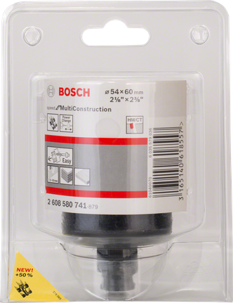Кільцеріз Bosch MultiConstruction 54 мм для легкого різання матеріалу.