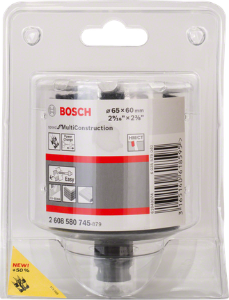 Кільцеподібна пилка Bosch MultiConstruction 65 мм для різних матеріалів.