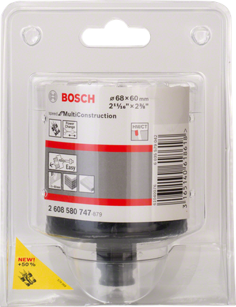 Кільцеподібна пилка Bosch MultiConstruction 68 x 60 мм для різних матеріалів.