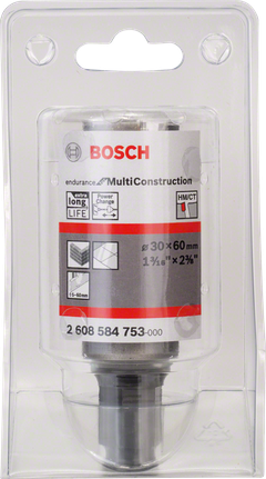 Кільцева пилка Bosch MultiConstruction 30x60 мм для довговічного свердління.