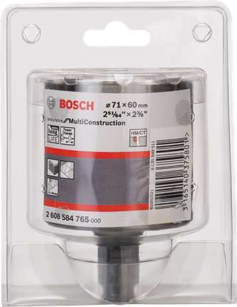 Кільцеподібна пилка Bosch MultiConstruction 71x60 мм для різних матеріалів.