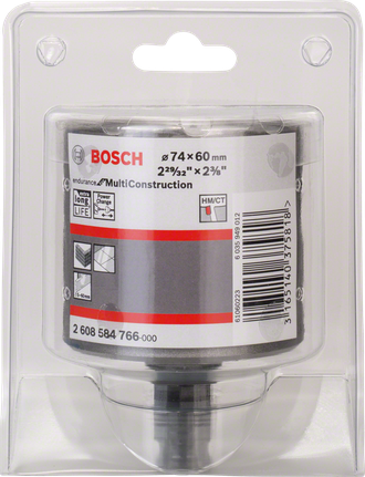 Кільцеподібна пилка Bosch MultiConstruction 74x60 мм для різних матеріалів.