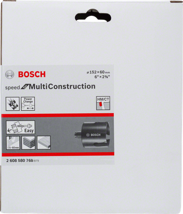 Кільцеподібна пилка Bosch MultiConstruction 152 мм для різних матеріалів.