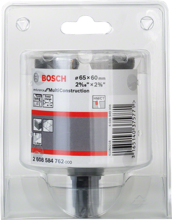 Кільцеподібна пилка Bosch MultiConstruction 65x60 мм для різних матеріалів.