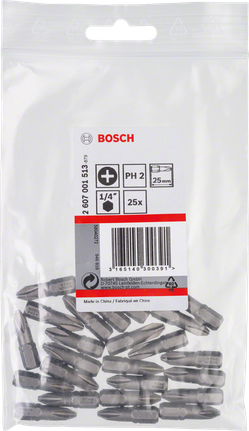 Біти для викрутки Bosch PH2 25 мм, 25 шт.
