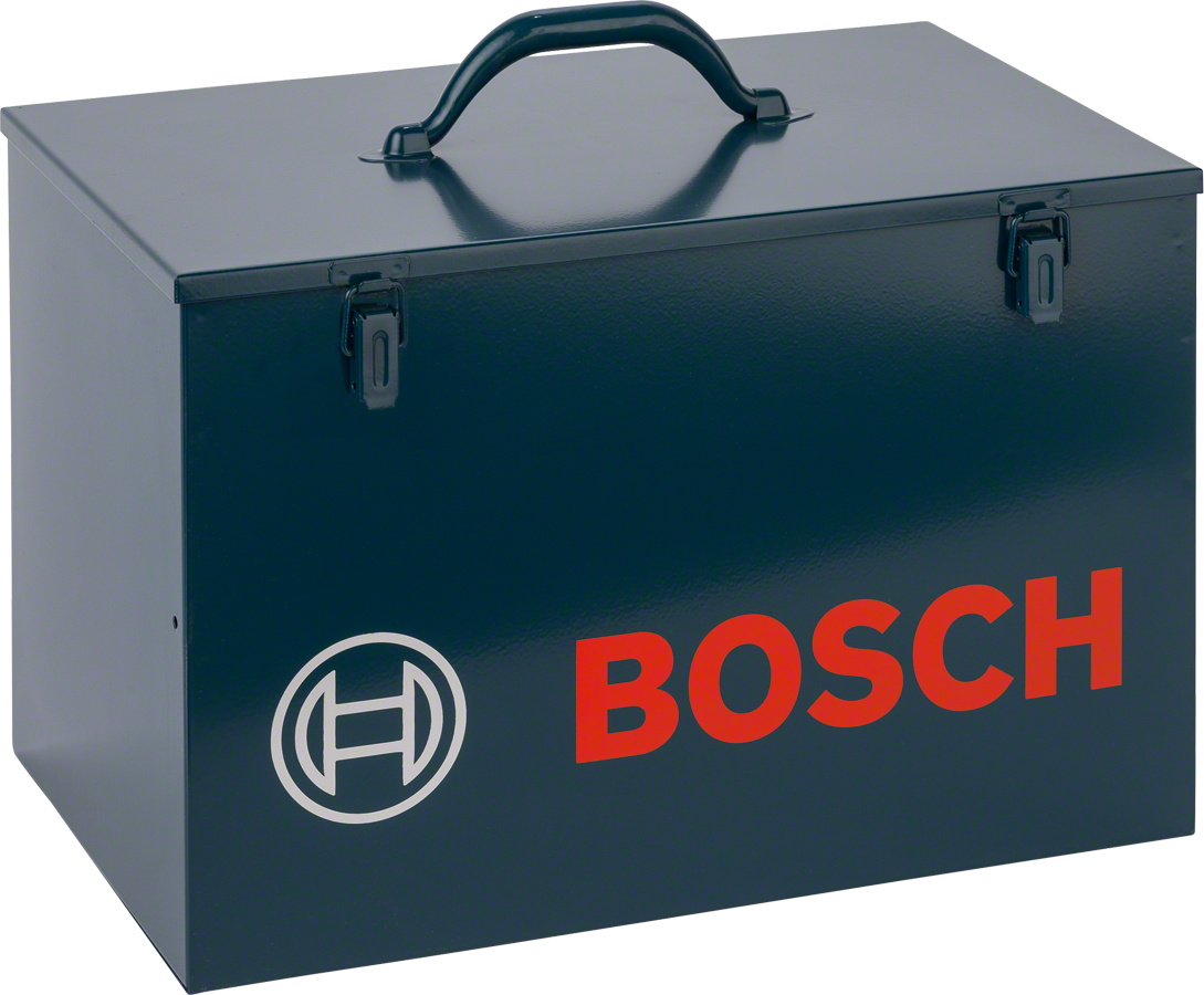 Металевий кейс Bosch з ручкою для зберігання інструментів.