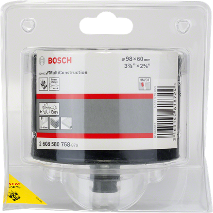Кільцеріз Bosch MultiConstruction 98 x 60 мм для легкого різання матеріалу.