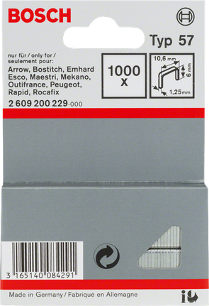 Скоби Bosch Typ 57 10,6 мм.