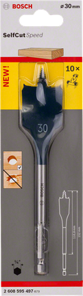 Лопатеве свердло Bosch Self Cut Speed 30 мм.