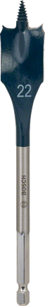 Плоскозуба фреза Bosch Self Cut Speed 22 мм, шестигранна.