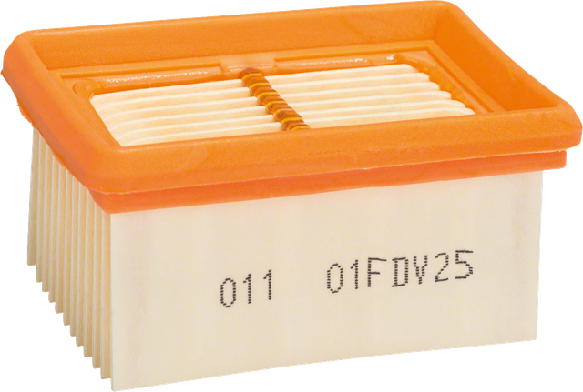 Прямокутний складчастий пиловий фільтр Bosch для пилососів.